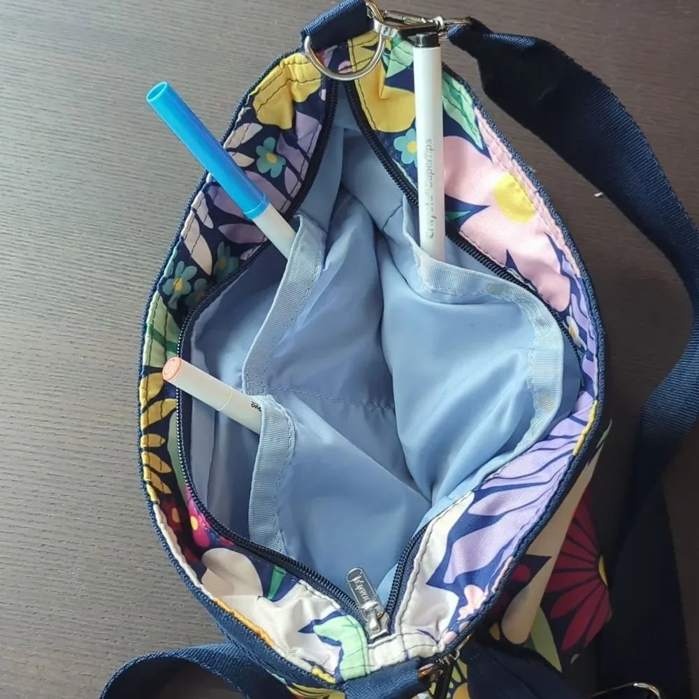 Lesportsac Merimecco Style retro Pop Art Floral Crossbody Shoulder Bag - Picture 7 of 17